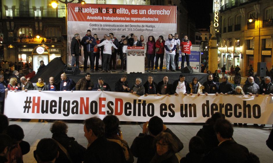 Manifestacin Huelga No Es Delito, por la amnista de trabajadores/as represaliados/as