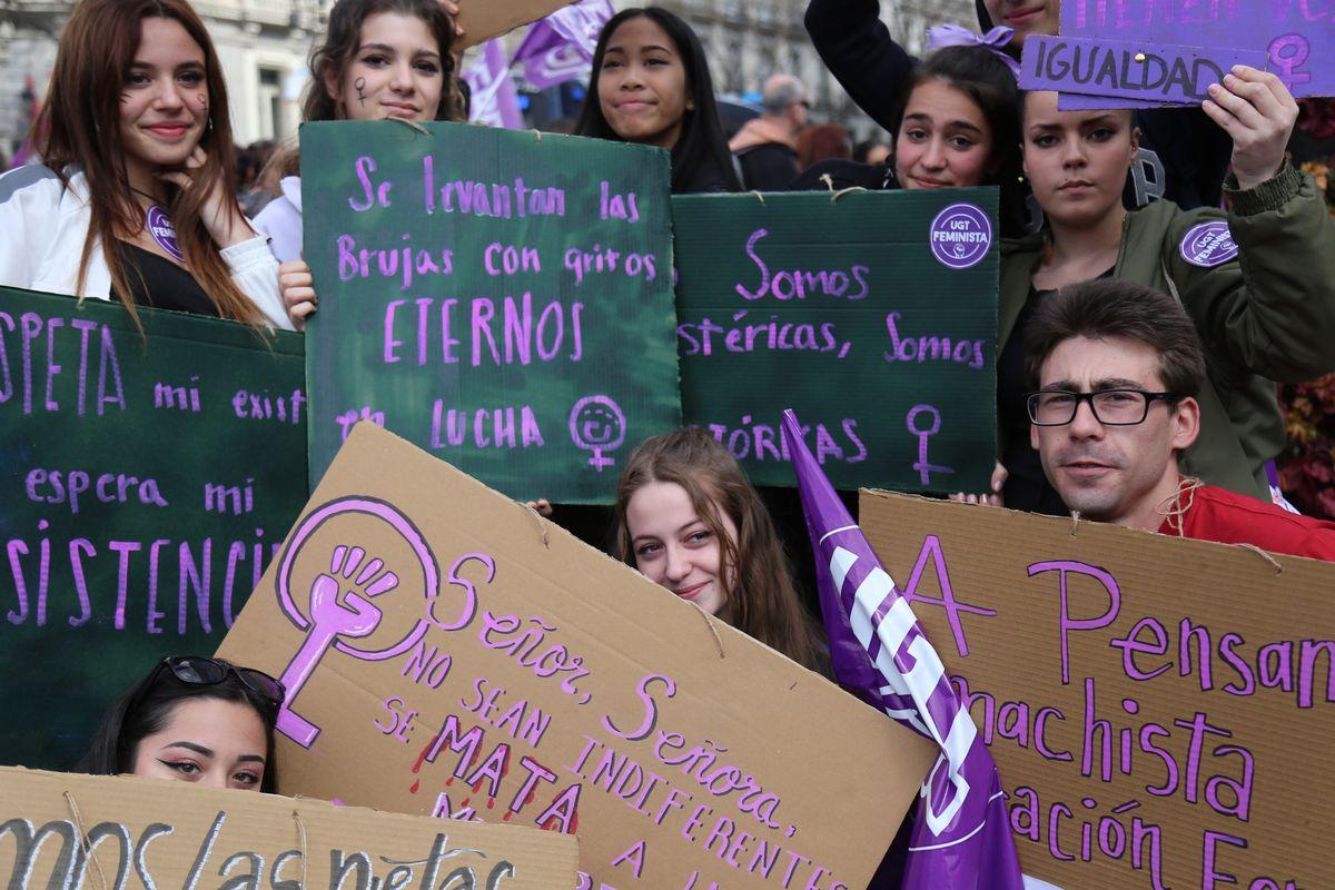 8M Da Internacional de la Mujer Trabajadora, concentracin en Cibeles