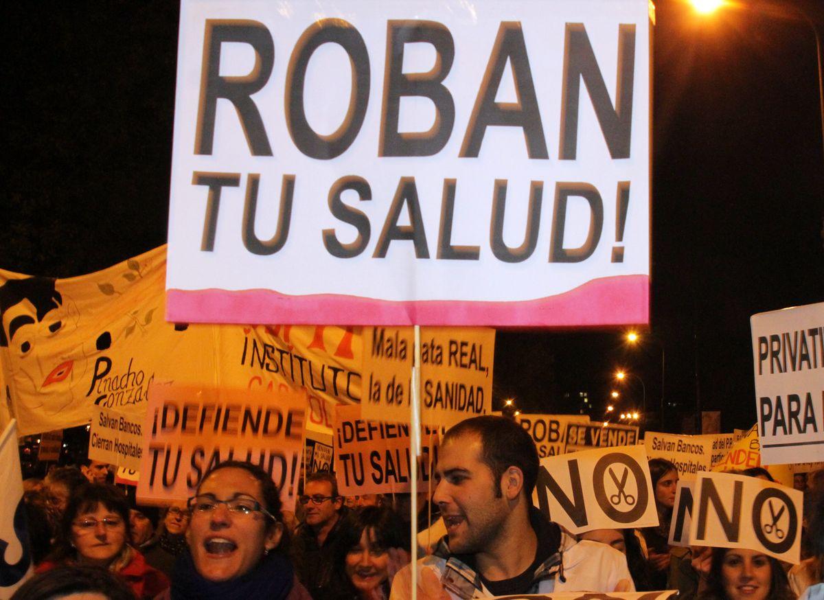 Manifestacin en defensa de la sanidad publica en 2012