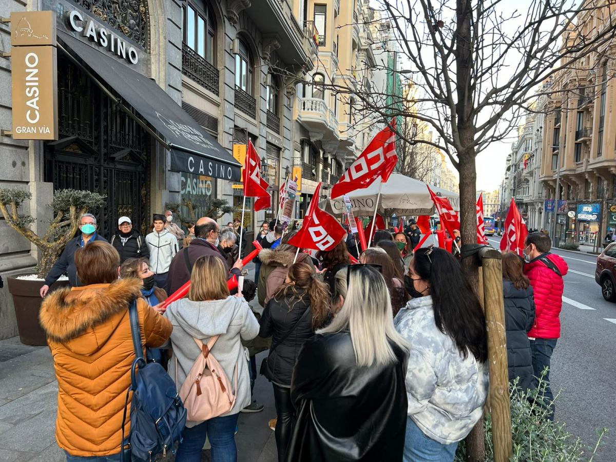 Concentracin ante el Casino de Madrid