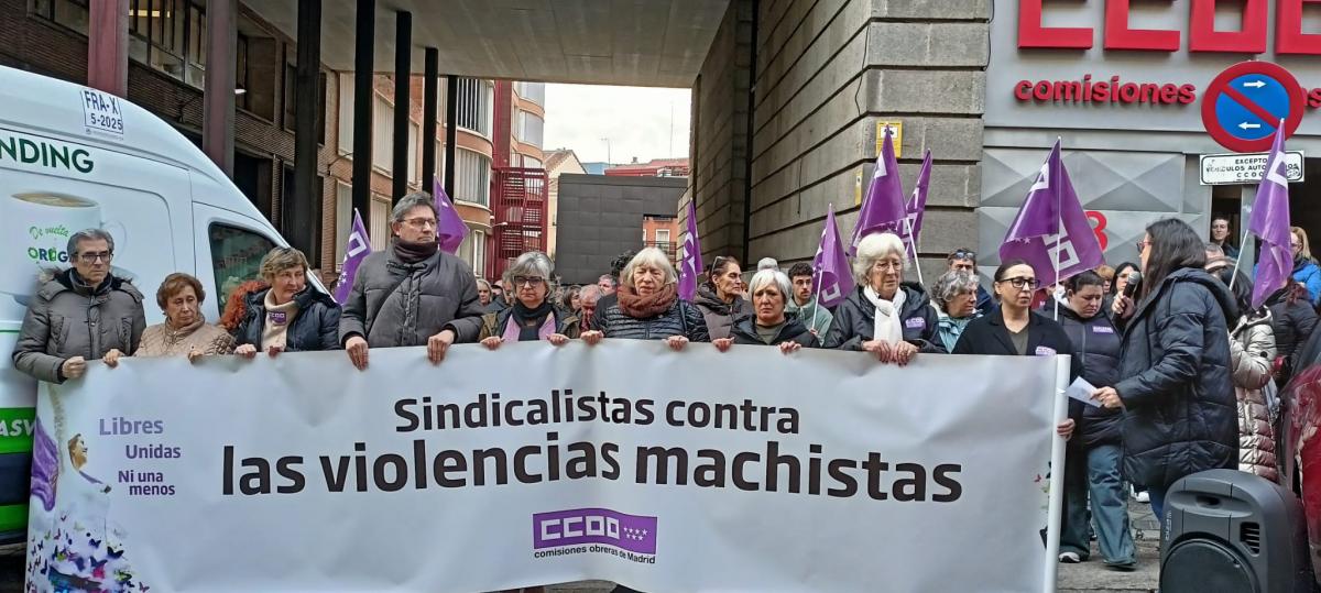 Minuto de silencio ante el asesinato machista del domingo 9 de febrero de 2025.