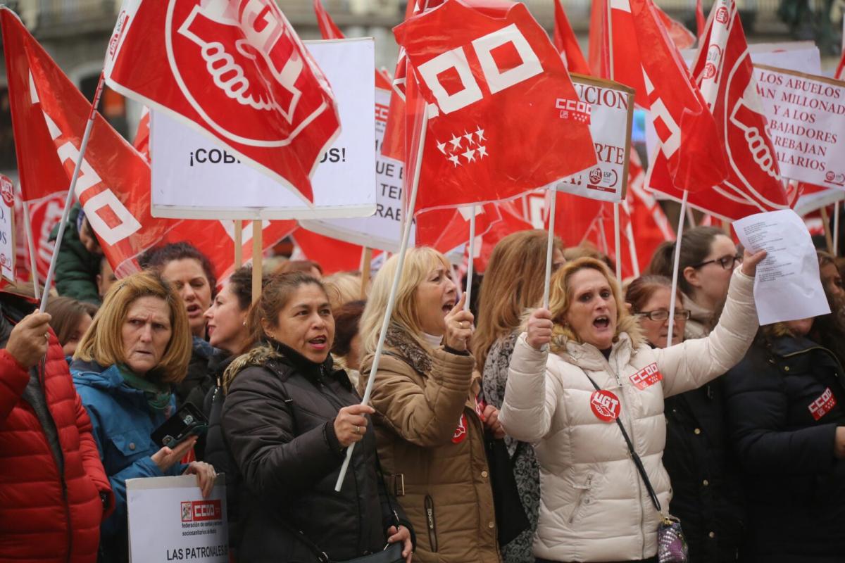 Protesta en la Puerta del Sol el 15 de febrero