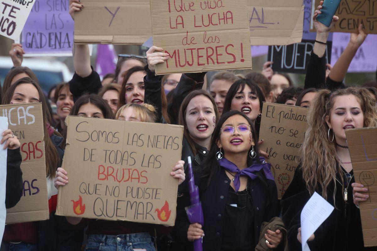 Manifestacion 8M, Da Internacional de la Mujer Trabajadora, Madrid 2019