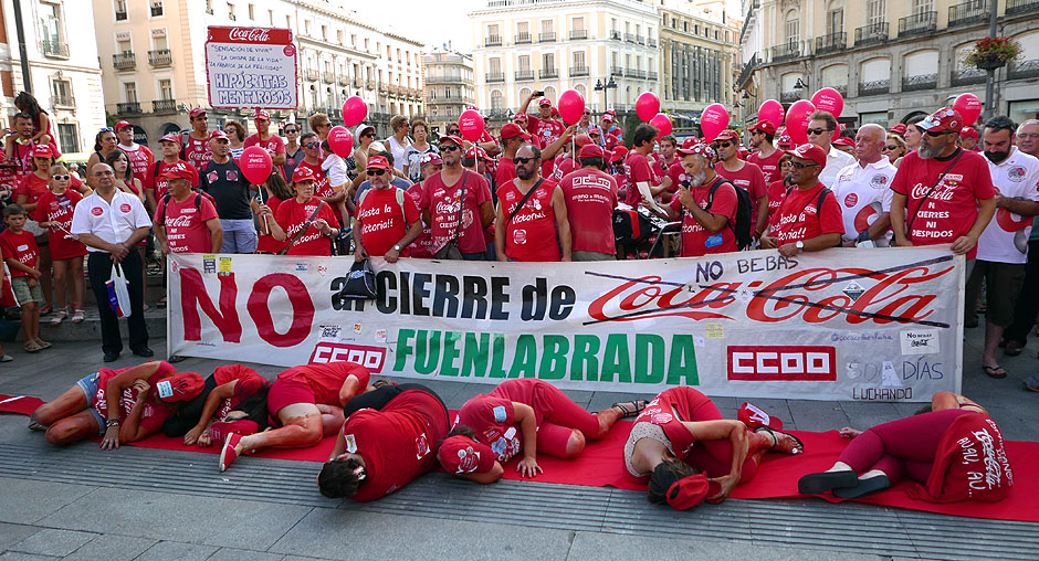 Manifestacin trabajadores de Airbs y Coca Cola