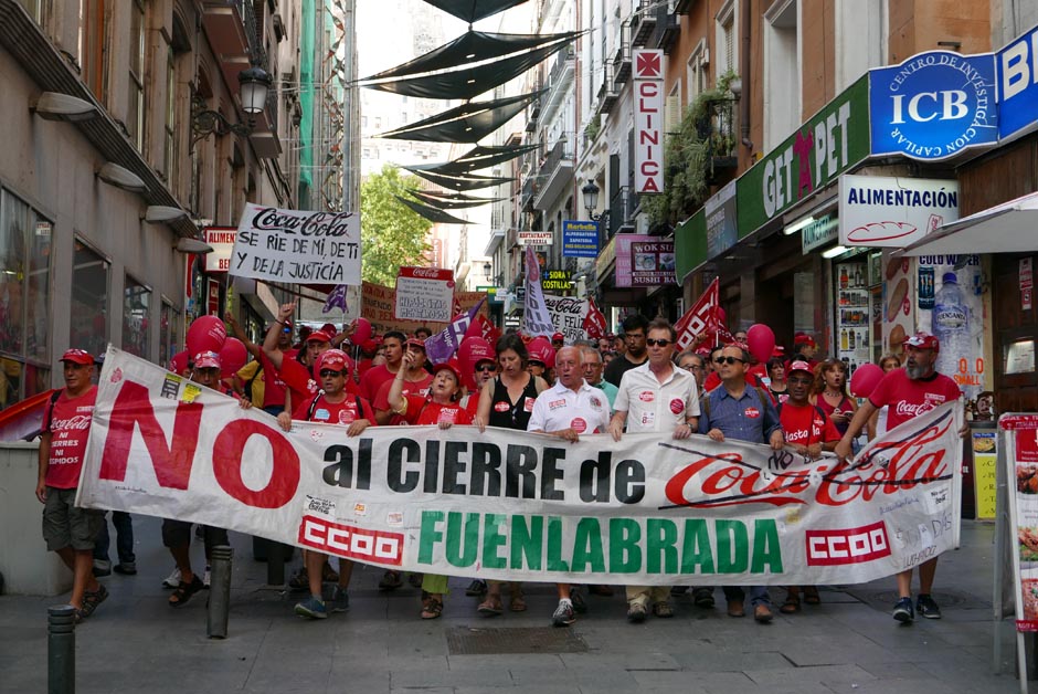 Manifestacin trabajadores de Airbs y Coca Cola