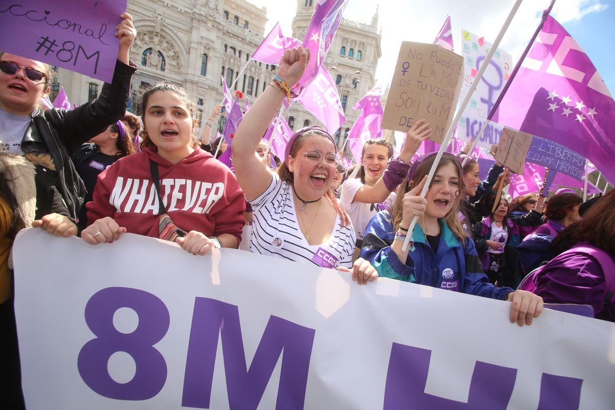 8M Da Internacional de la Mujer Trabajadora, concentracin en Cibeles