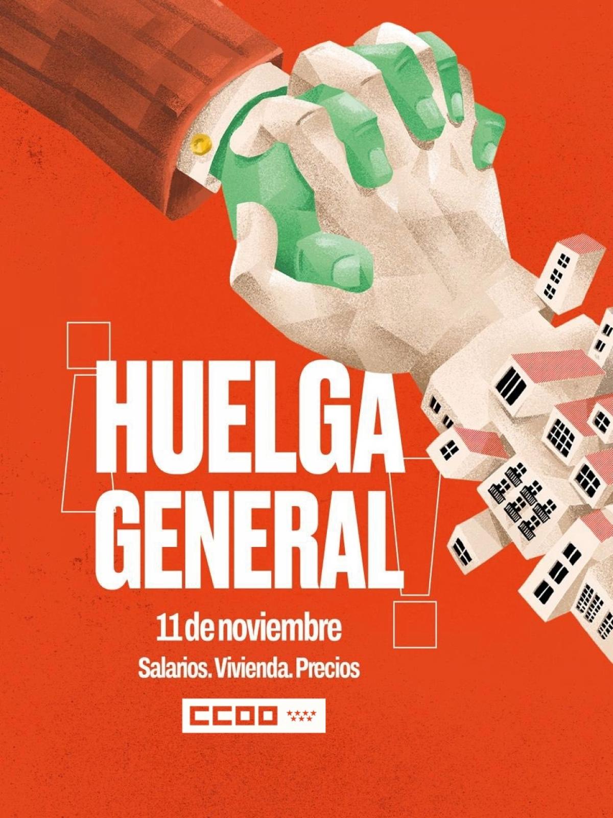 CCOO y UGT acuerdan la convocatoria de una huelga general el 11 de noviembre