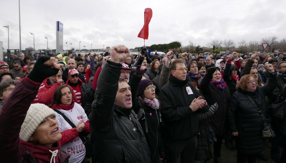 Concentracin en apoyo a Los 8 de Airbus, 11 enero 2016