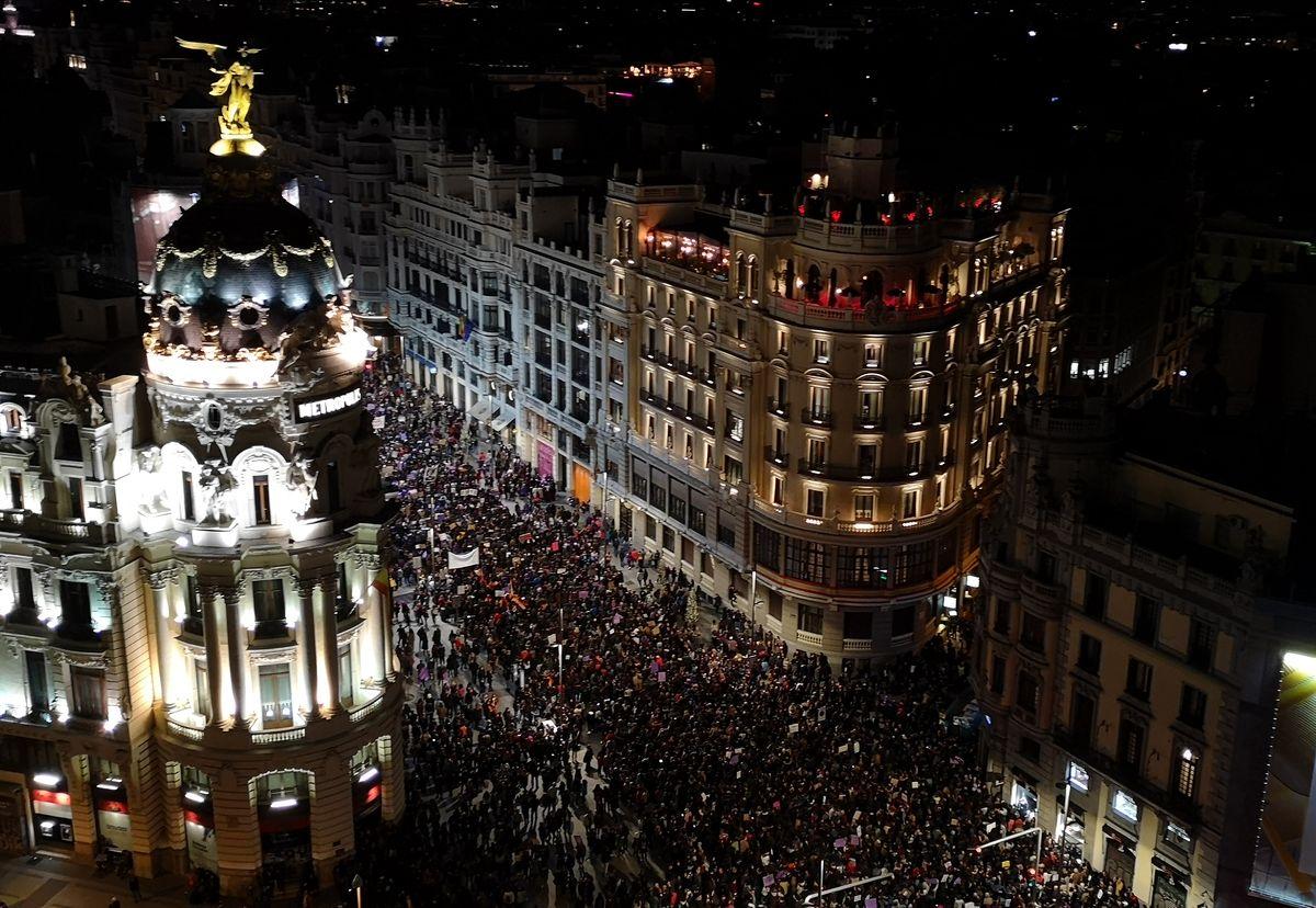 Manifestacion 8M, Da Internacional de la Mujer Trabajadora, Madrid 2019