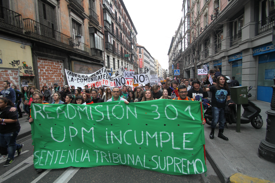 Manifestacin de estudiantes contra la reforma de grados universitarios, Madrid #Noal3mas2