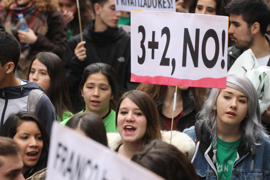 Manifestacin de estudiantes contra la reforma de grados universitarios, Madrid #Noal3mas2