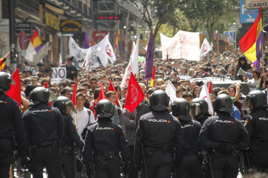 Manifestacin de estudiantes por la derogacin de la LOMCE, Madrid 14-4-2016