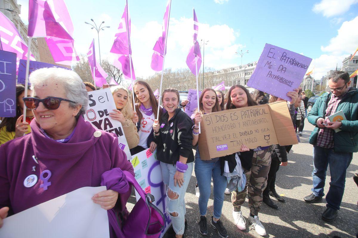 8M Da Internacional de la Mujer Trabajadora, concentracin en Cibeles