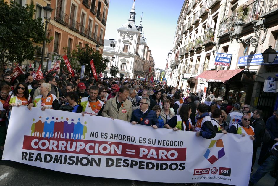 Manifestacin de ex trabajadores de Telemadrid 9/4/2016