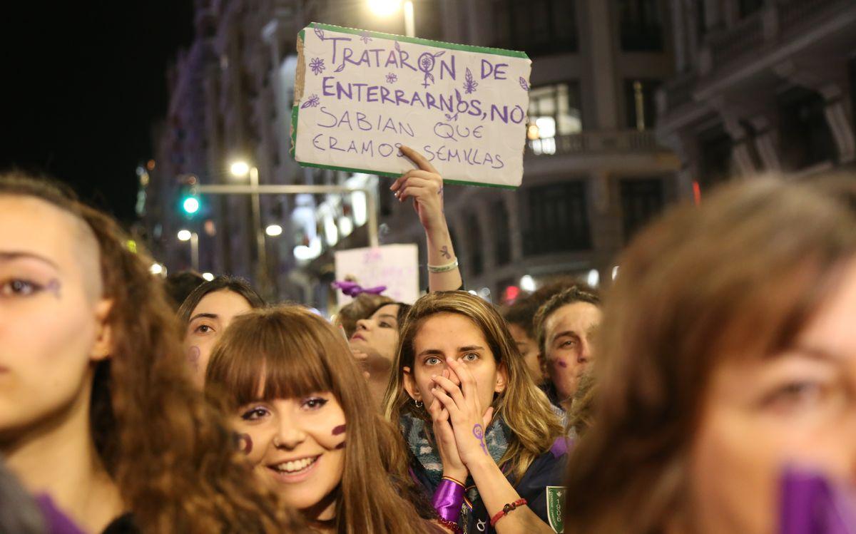 Manifestacion 8M, Da Internacional de la Mujer Trabajadora, Madrid 2019