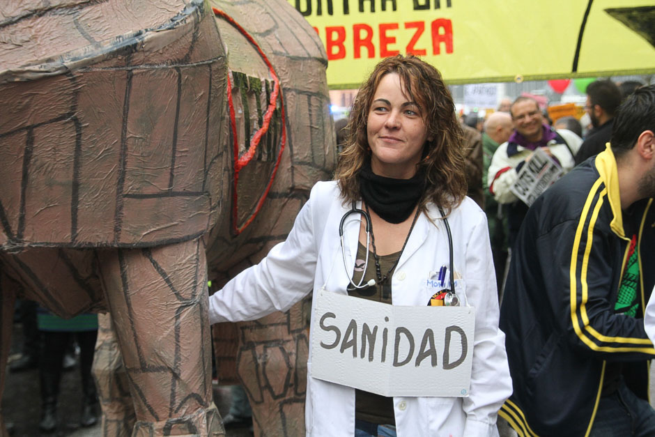 Manifestacin contra la pobreza y el TTIP en Madrid, 17 octubre 2015