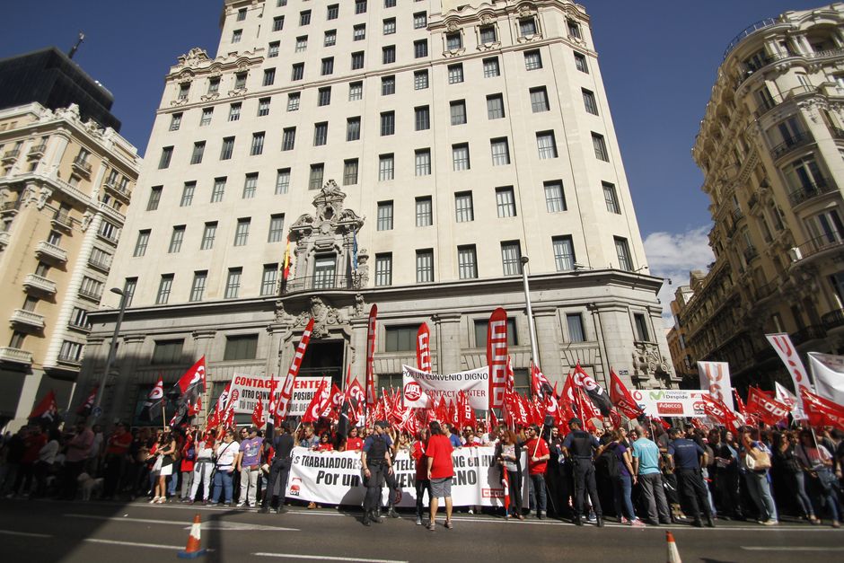 Manifestacin del sector de Contact Center por un convenio justo