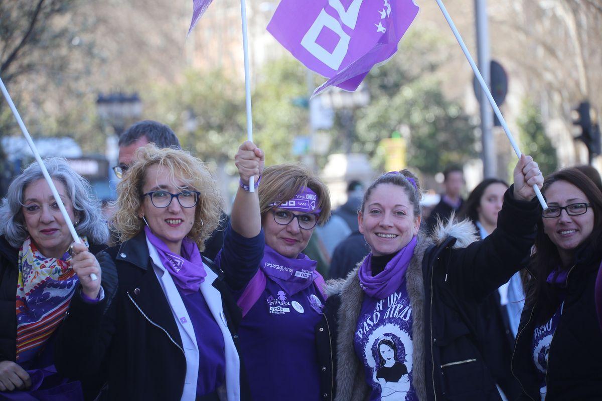 8M Da Internacional de la Mujer Trabajadora, concentracin en Cibeles