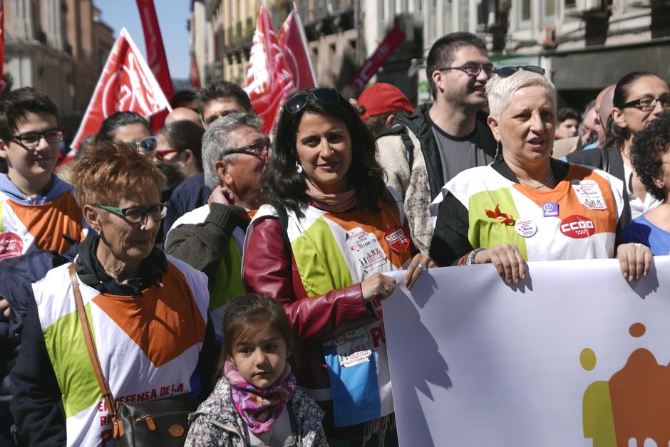 Manifestacin de ex trabajadores de Telemadrid 9/4/2016