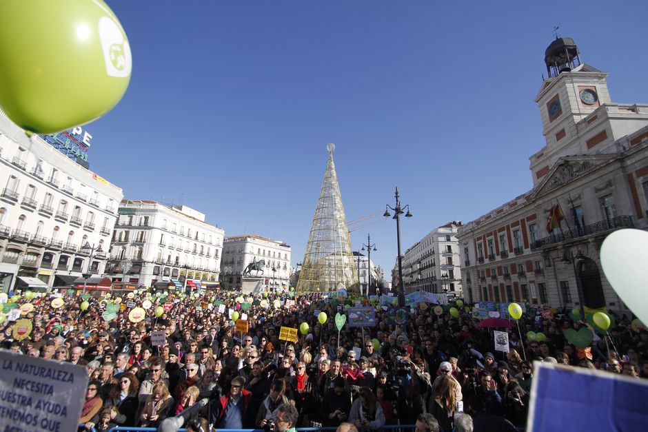 Marcha por el Clima "Frente al cambio climtico, cambiemos de modelo" Madrid 29-11-2015