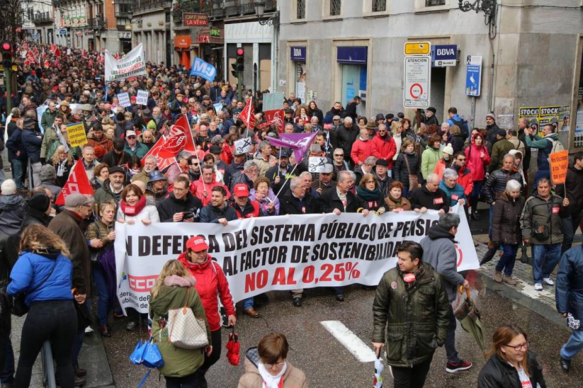 Manifestacin en defensa de las pensiones, en Madrid