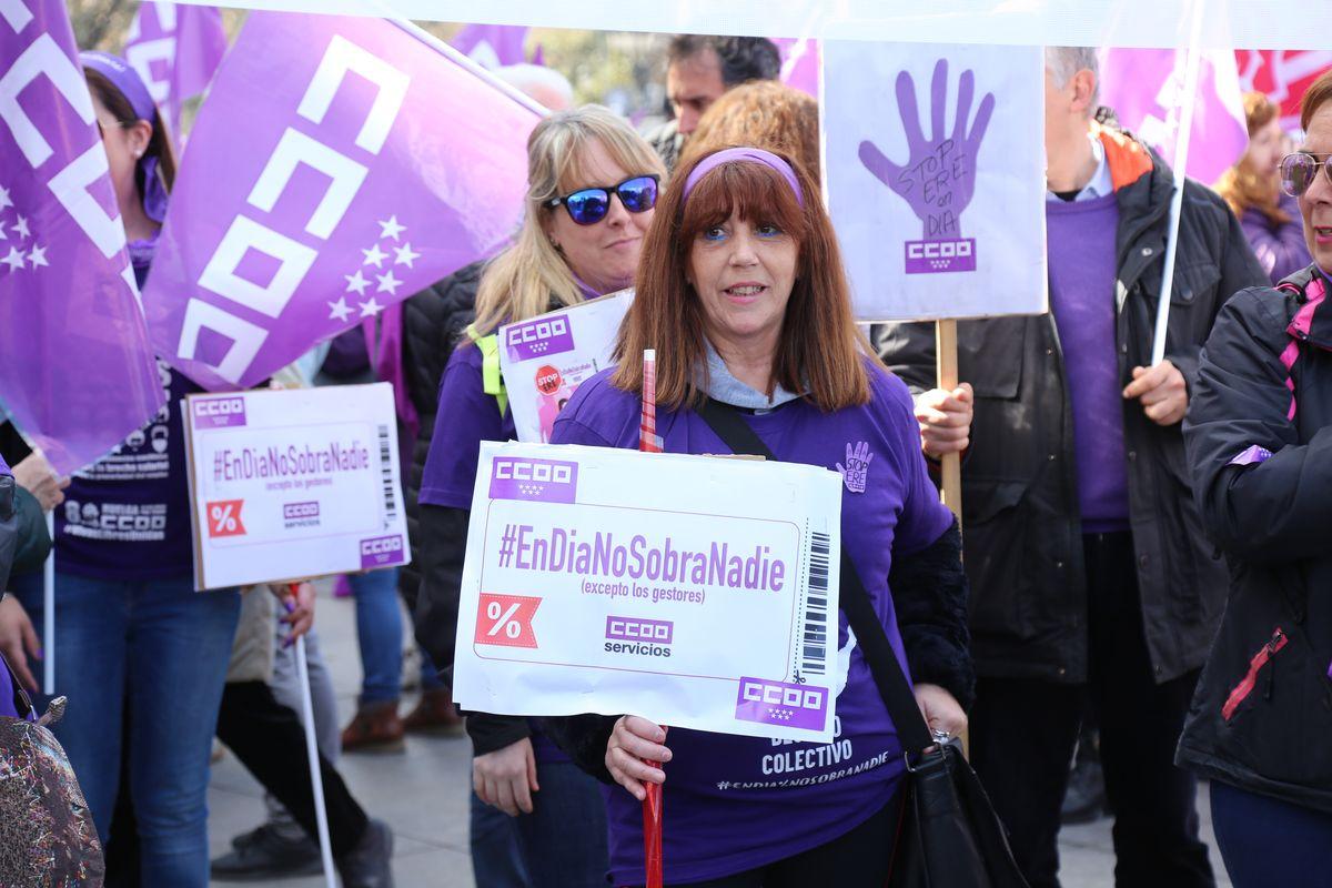 8M Da Internacional de la Mujer Trabajadora, concentracin en Cibeles