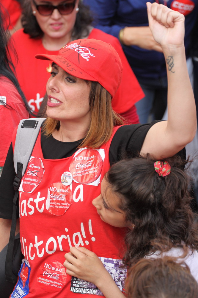 Manifestacin de trabajadores de CocaCola por Justicia en el Tribunal Supremo