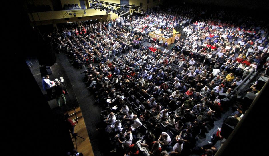 Acto en defensa del derecho de huelga, 19 enero 2016