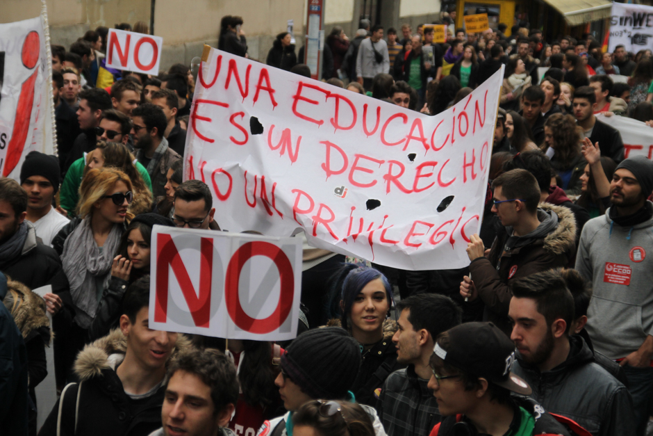 Manifestacin de estudiantes contra la reforma de grados universitarios, Madrid #Noal3mas2