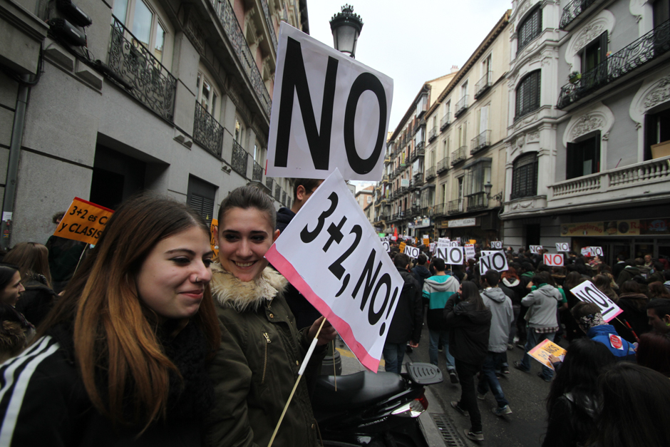 Manifestacin de estudiantes contra la reforma de grados universitarios, Madrid #Noal3mas2