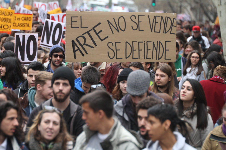 Manifestacin de estudiantes contra la reforma de grados universitarios, Madrid #Noal3mas2