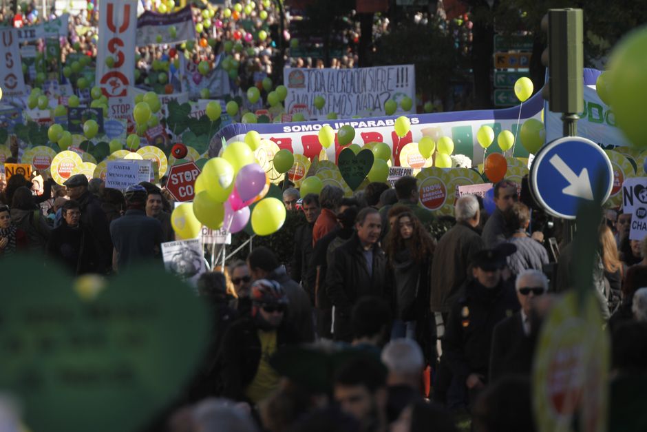 Marcha por el Clima "Frente al cambio climtico, cambiemos de modelo" Madrid 29-11-2015