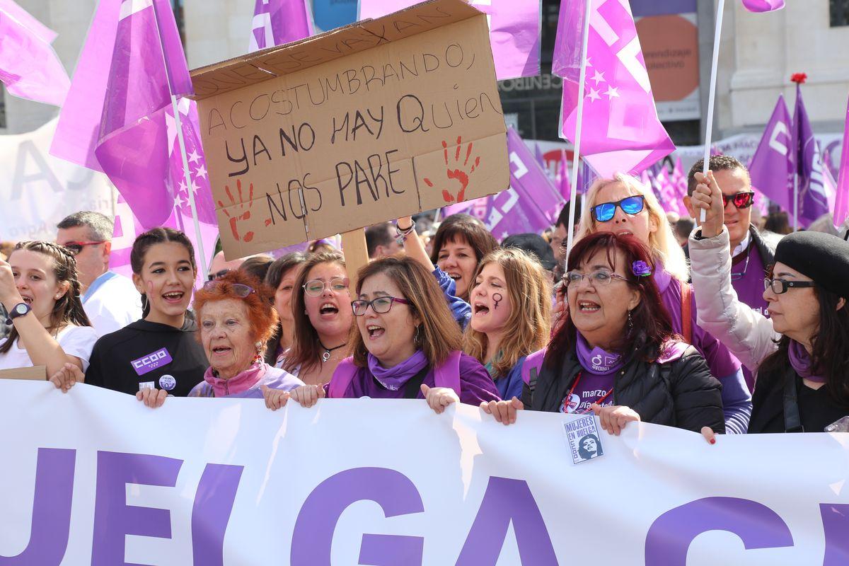 8M Da Internacional de la Mujer Trabajadora, concentracin en Cibeles