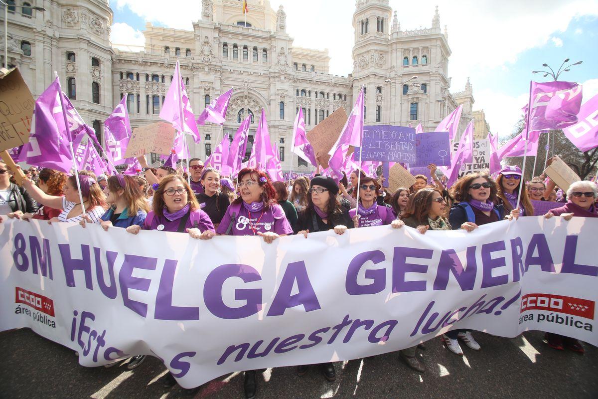 8M Da Internacional de la Mujer Trabajadora, concentracin en Cibeles