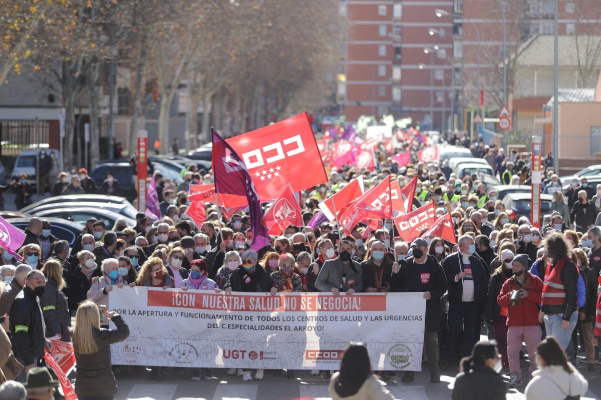 Manifestacin en defensa de la sanidad pblica de Fuenlabrada