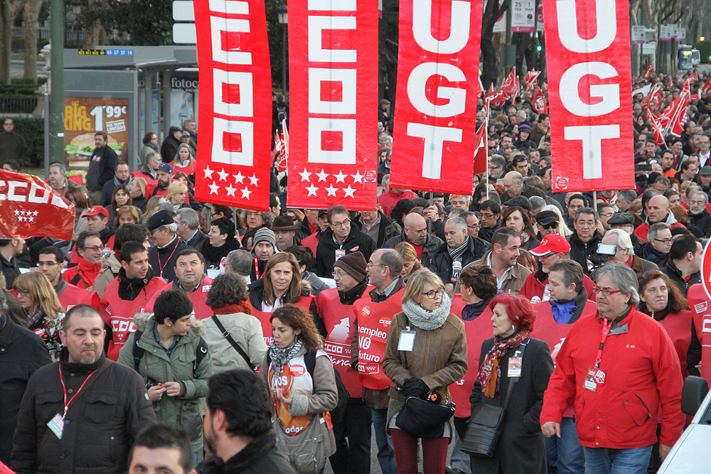 Manifestacin por el derecho de huelga, por las libertades y contra la Ley Mordaza, febrero 2015