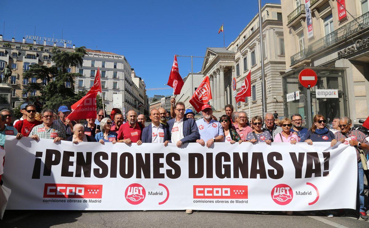 Manifestacin por unas pensiones dignas, 1 de octubre 2018, Madrid