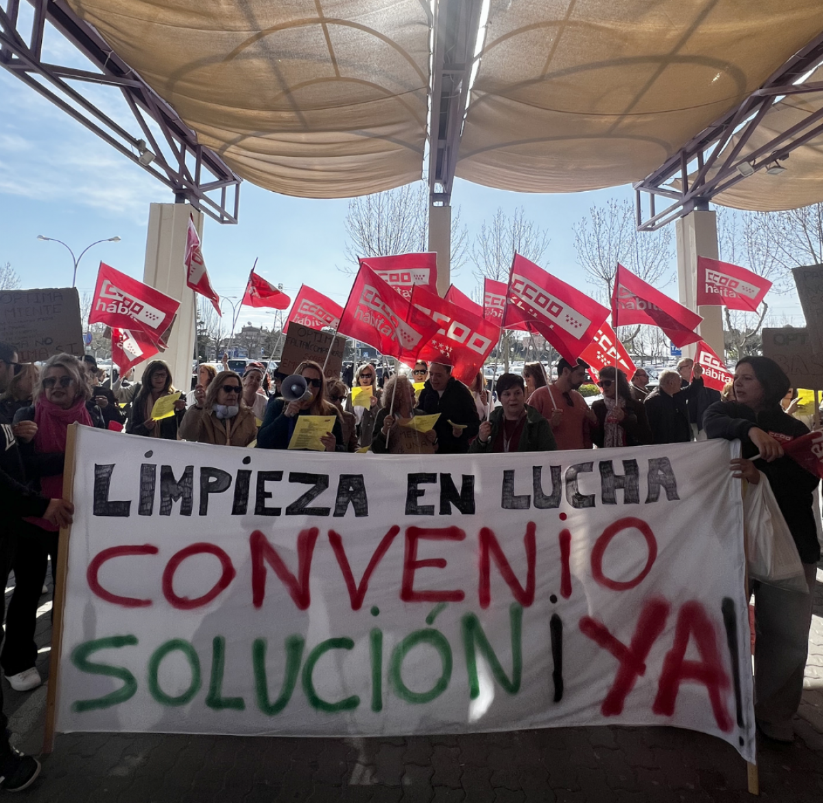 CCOO demanda al Hospital de Getafe y a Óptima por bloquear el convenio de limpieza y desactivar el derecho de huelga