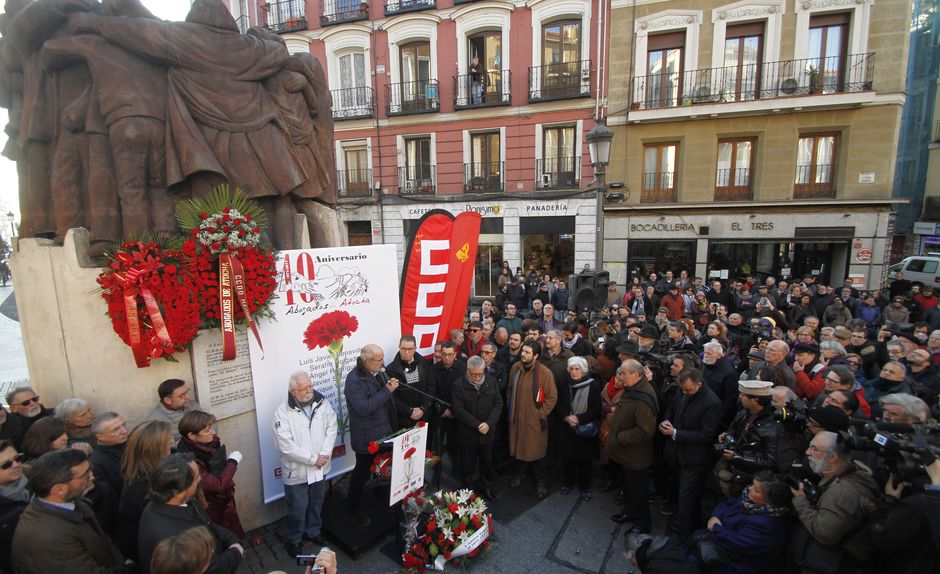 40 aniversario de los Abogados de Atocha en la Plaza de ntn Martn de Madrid