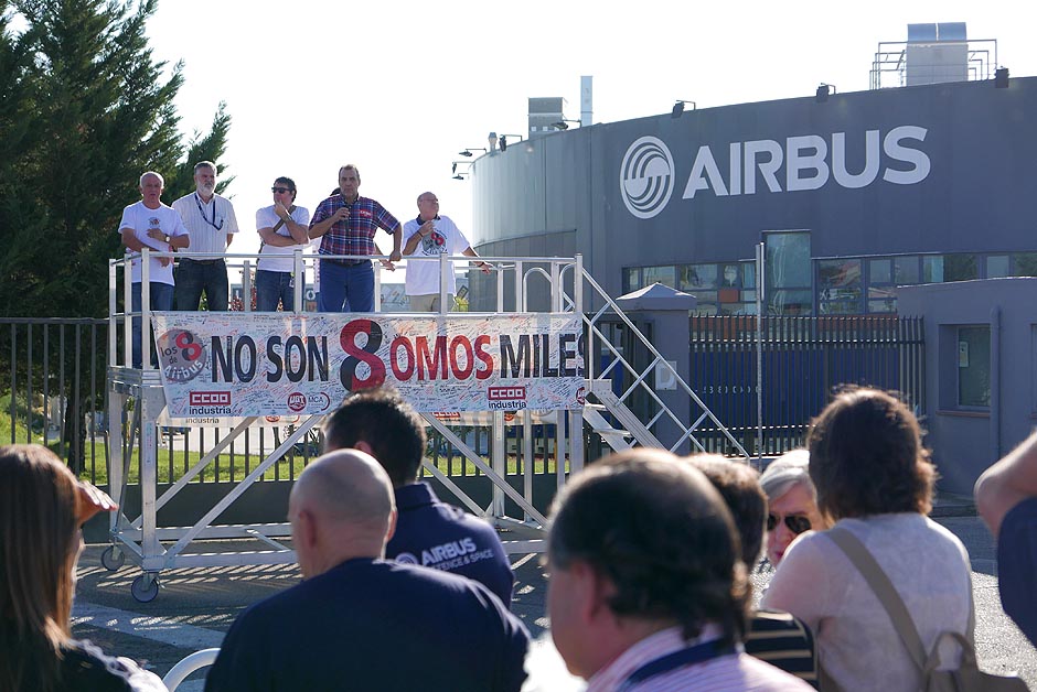 Concentracin de apoyo a los 8 de Airbus