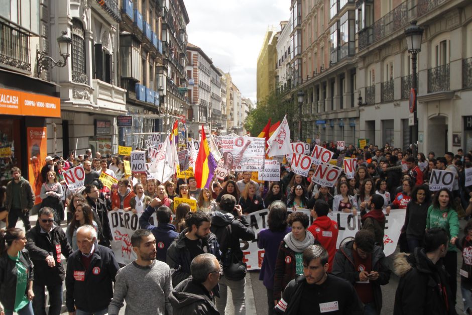 Manifestacin de estudiantes por la derogacin de la LOMCE, Madrid 14-4-2016