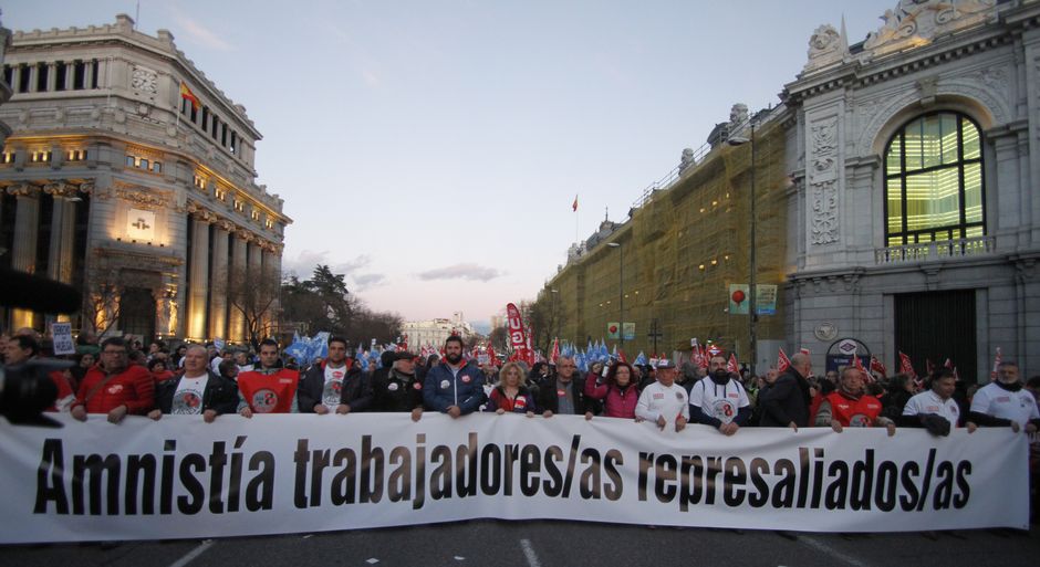 Manifestacin Huelga No Es Delito, por la amnista de trabajadores/as represaliados/as