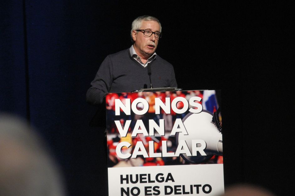 Acto en defensa del derecho de huelga, 19 enero 2016