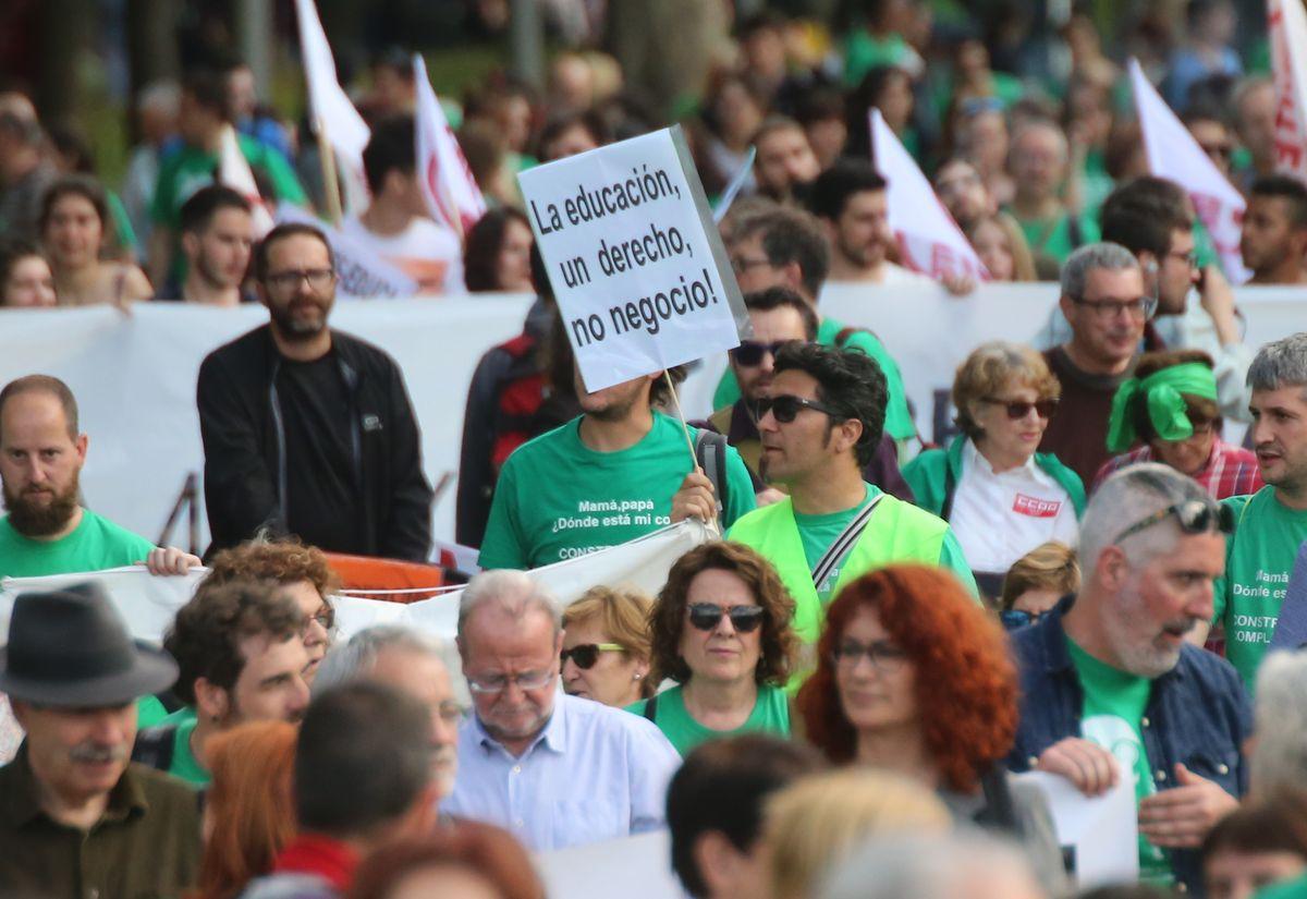 Manifestacin contra la LOMCE el 8 de mayo 2018 en Madrid